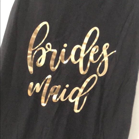 Black and gold bridesmaid racer back tank! NWOT - Picture 2 of 4